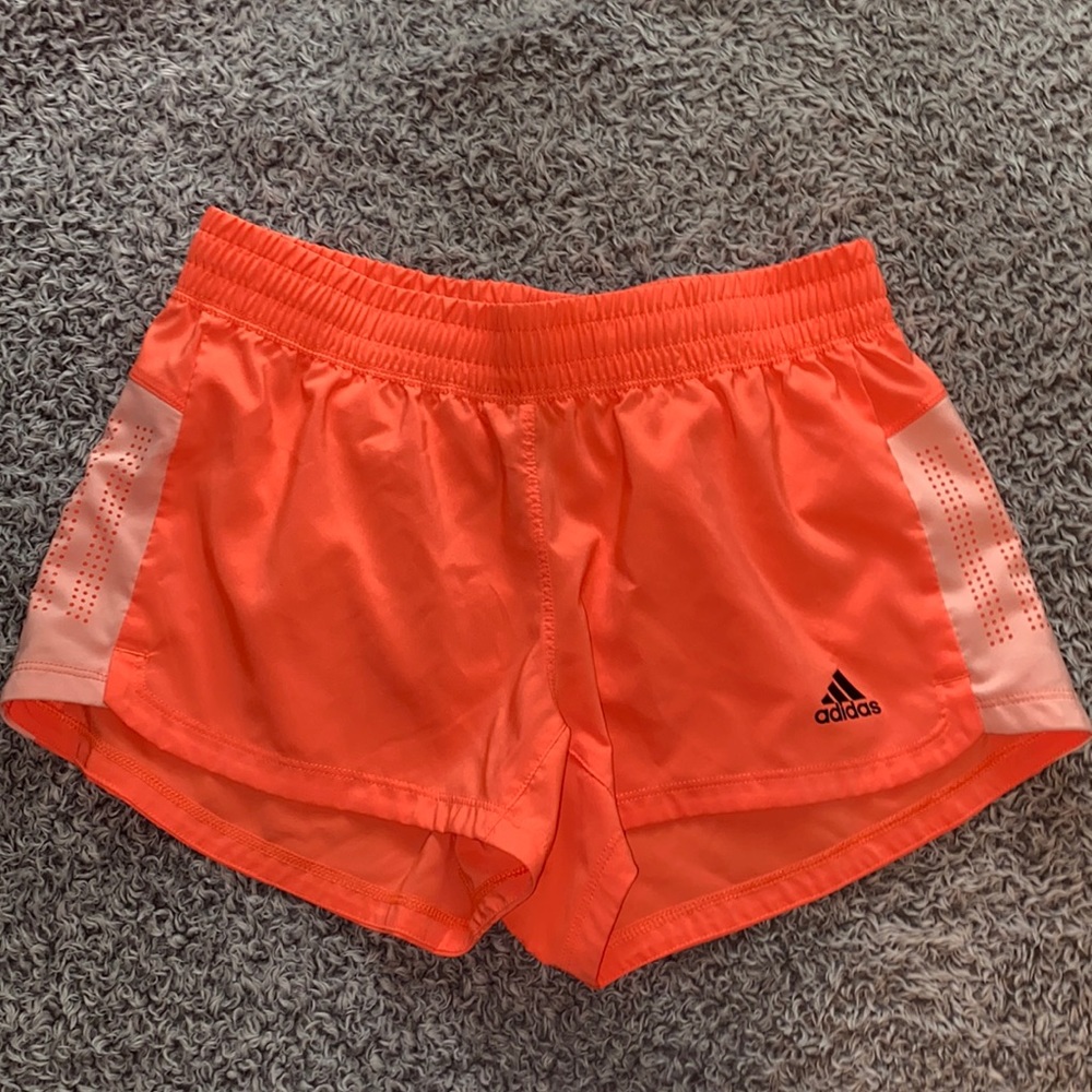 orange adidas shorts NWOT